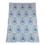 Blue stripe castle bow baby girls blankets