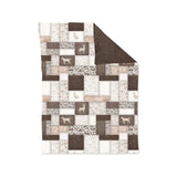 Brown camo duck dog deer hunting baby boy blankets