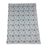 Light blue bow pumpkin baby girls fall blanket