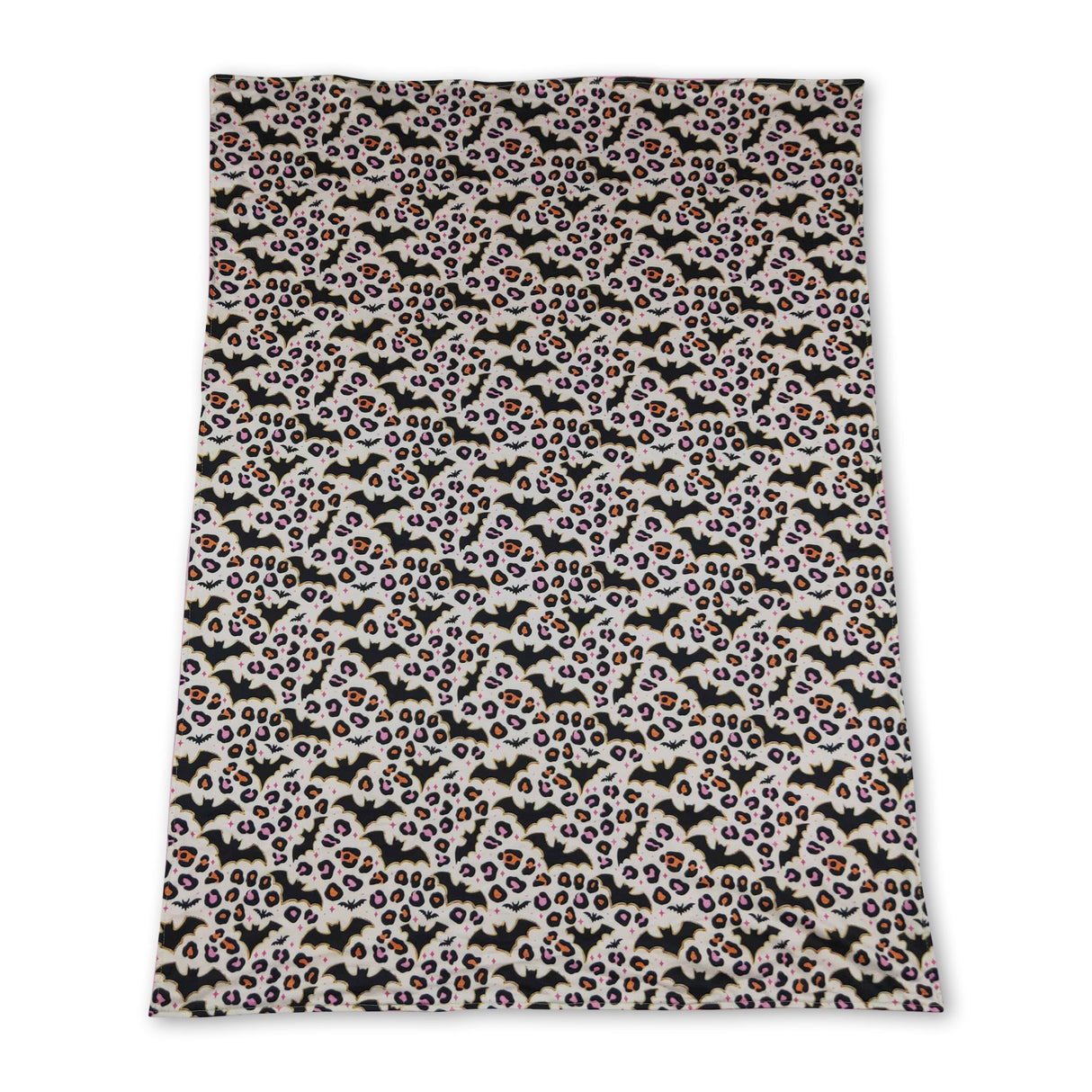 Leopard bat pink baby girls Halloween blanket