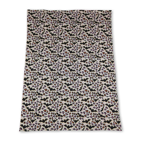Leopard bat pink baby girls Halloween blanket