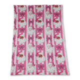 Pink bow stripe santa baby girls Christmas blanket