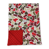 Gingerbread santa camo baby kids Christmas blanket