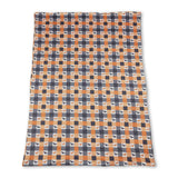 Orange plaid bat baby kids Halloween blanket