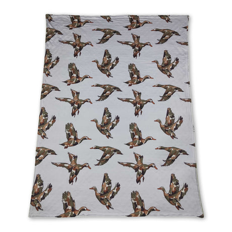 Camo duck green hunting fall baby boys blanket