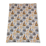 Gold polka dots minky baby Happy New Year blanket
