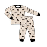 Stay wild cactus horse kids boys western pajamas
