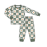 Long sleeves cowboy star kids boys western pajamas