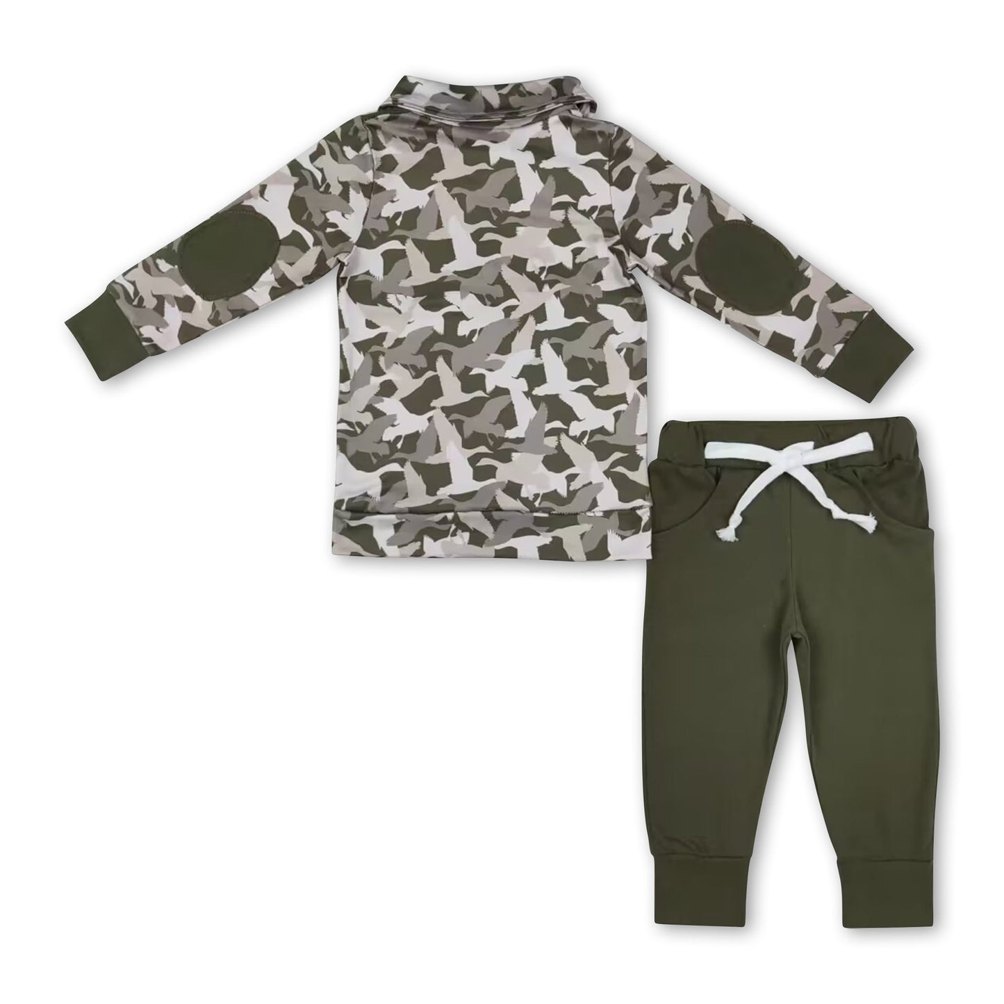 Long sleeves duck kids boys hunting pullover set