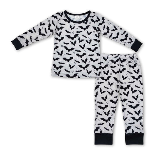 Long sleeves bat kids boys Halloween pajamas