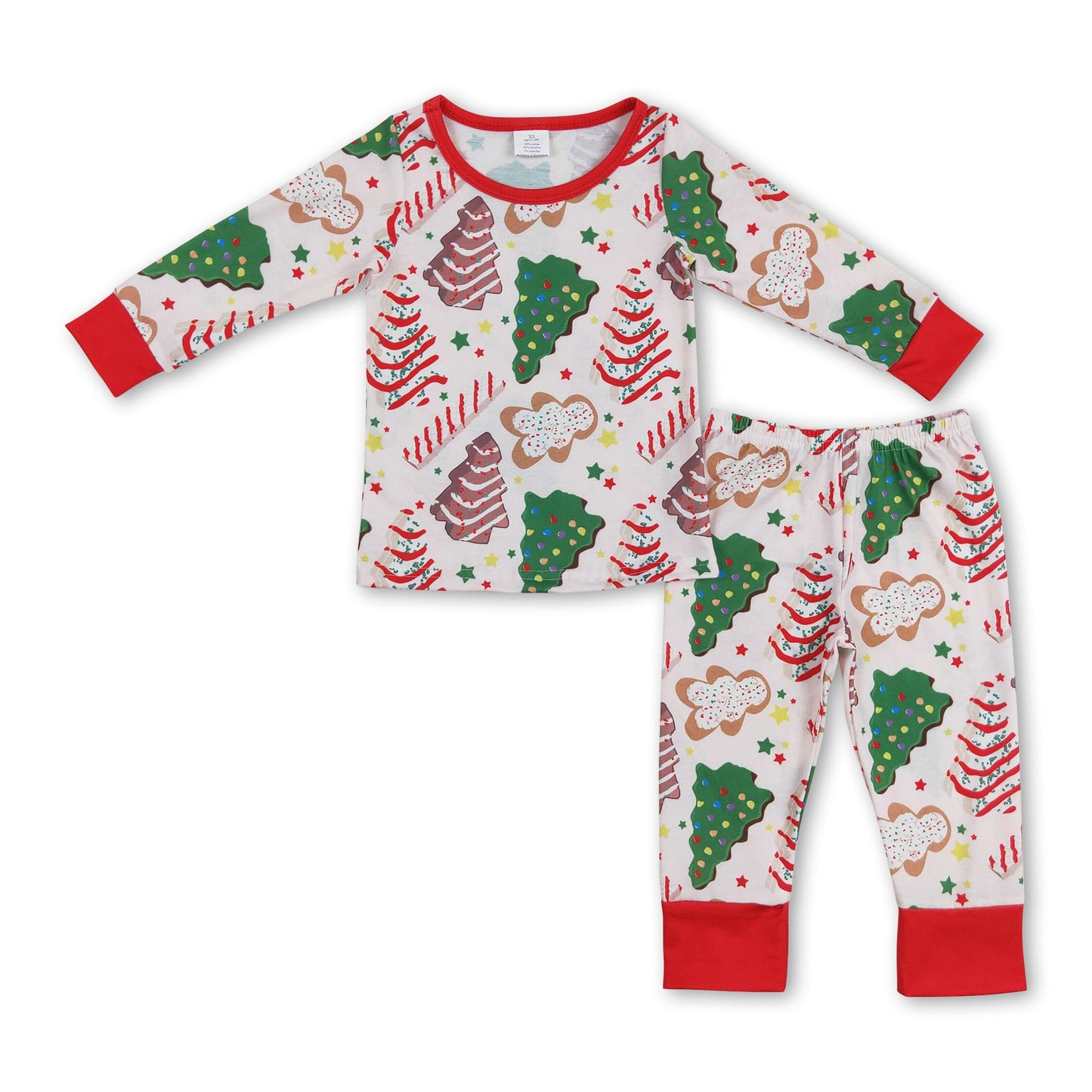 Christmas tree cake gingerbread kids boys bamboo pajamas