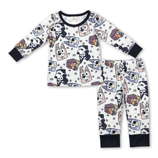 Long sleeves dog stars boys Halloween pajamas