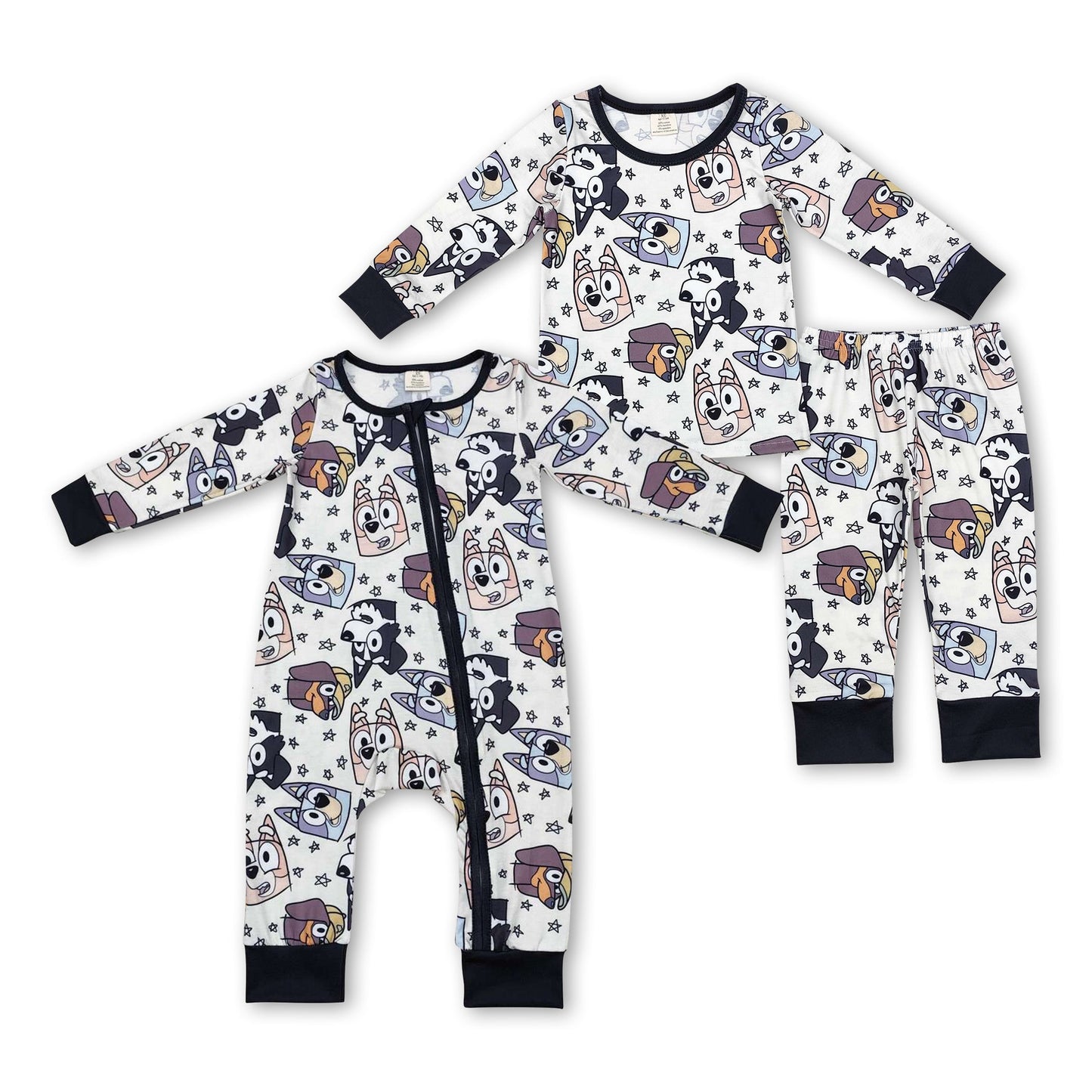 Long sleeves dog stars boys Halloween pajamas