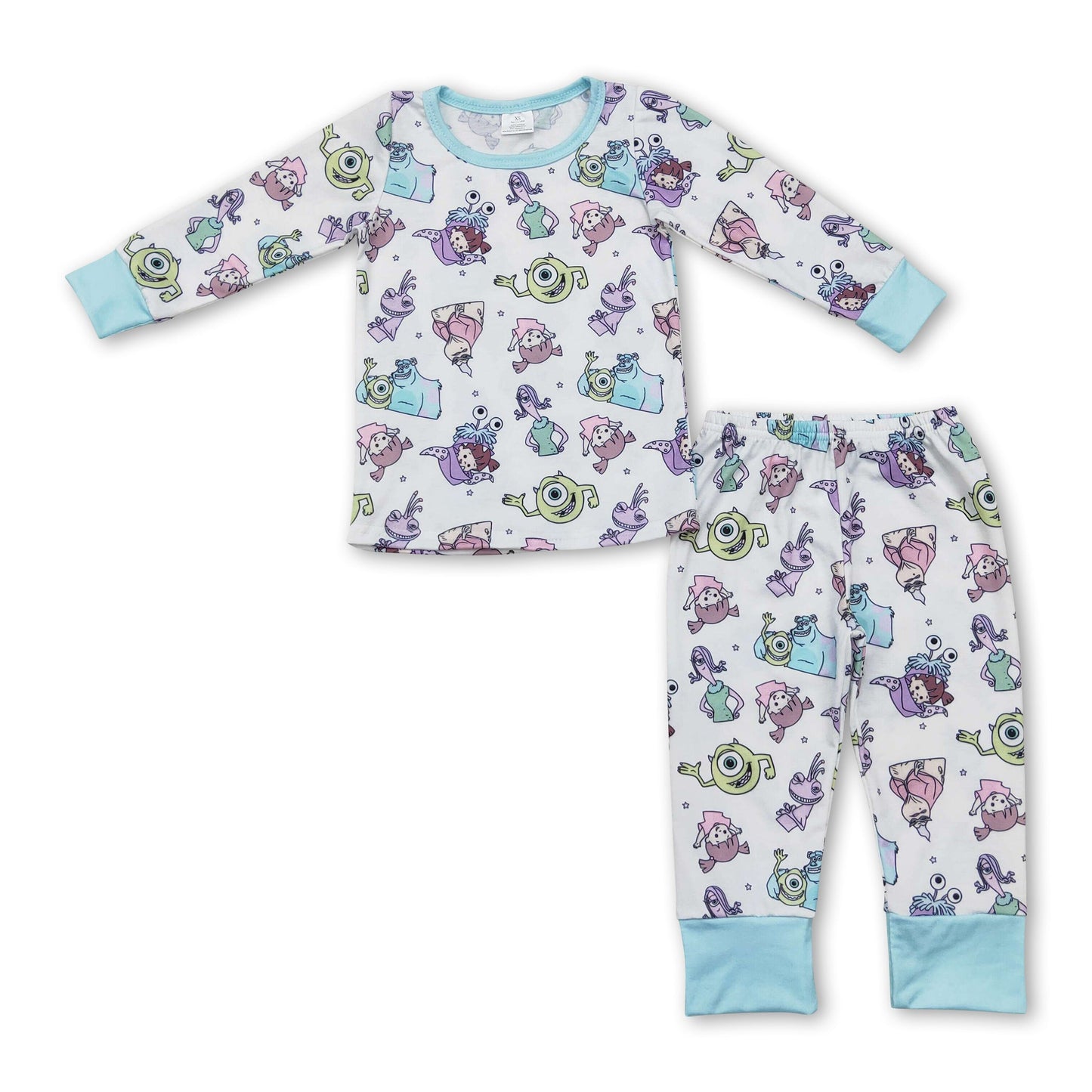 Long sleeves monster kids boys pajamas