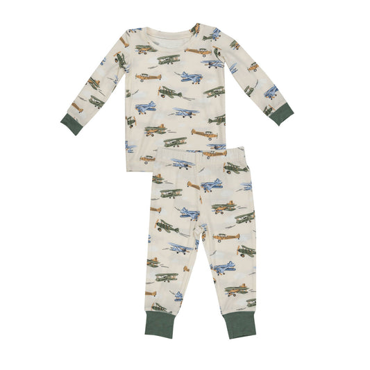 Long sleeves airplane kids boys pajamas