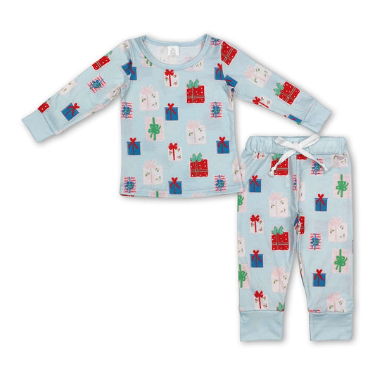 Long sleeves Christmas gift children pajamas