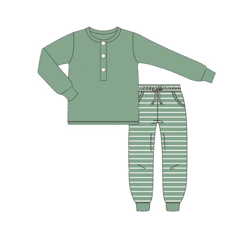 Long sleeves top stripe pants boys clothes