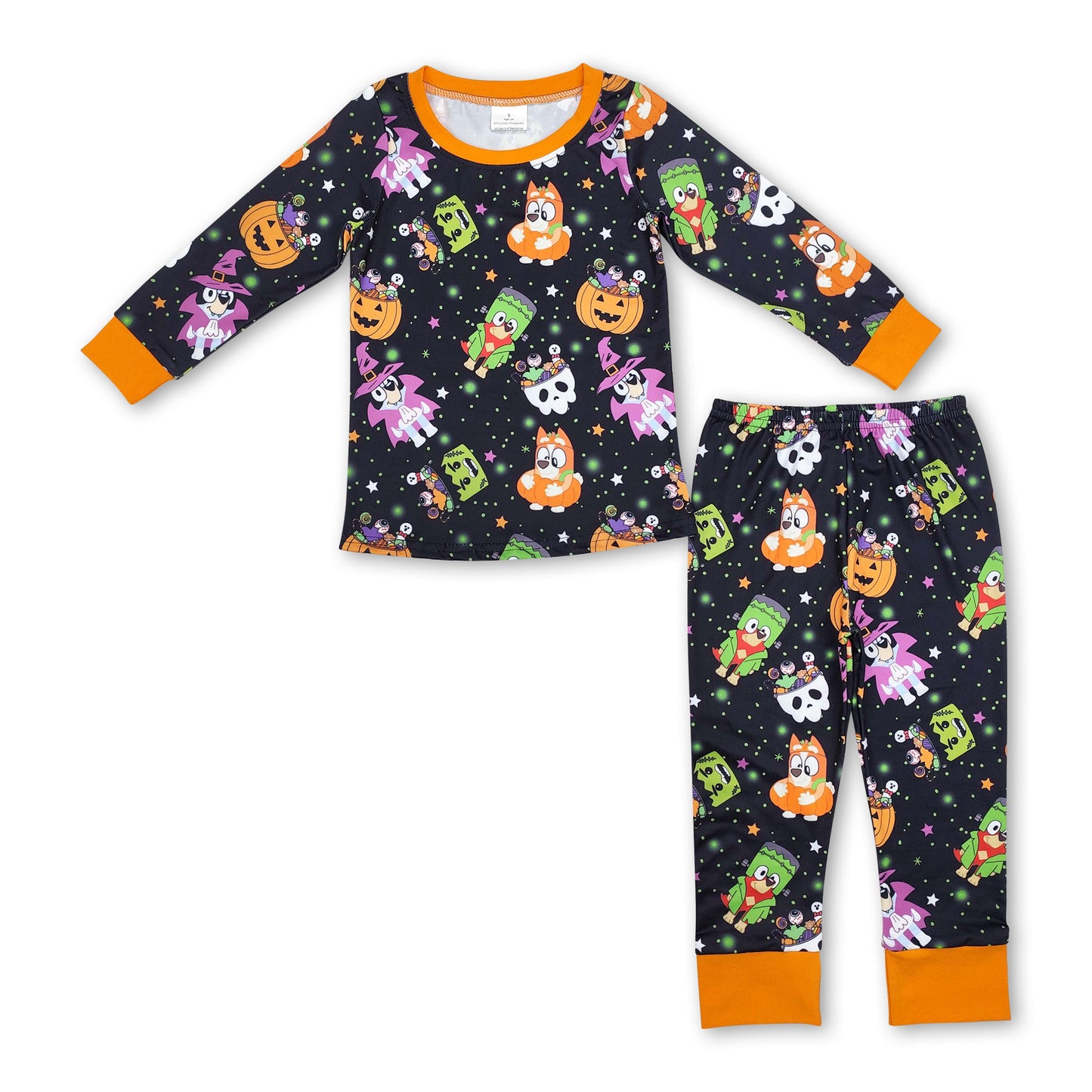 Pumpkin witches dog baby kids Halloween pajamas