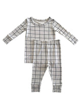 Long sleeves plaid baby kids pajamas