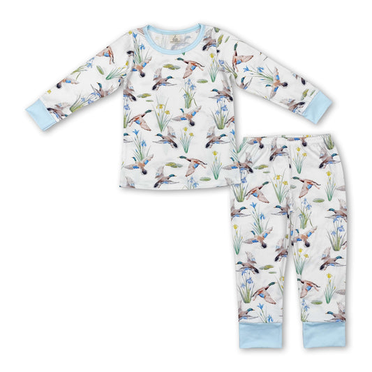 Long sleeves duck hunting kids boys pajamas