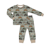 Long sleeves tractor top pants kids boys pajamas