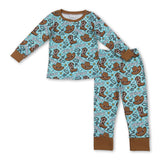 Cow boots howdy long sleeves top pants boys clothes