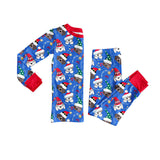 Long sleeves dogs Christmas hat kids boys pajamas