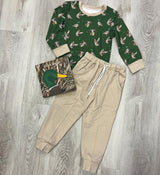 Long sleeves duck top khaki pants kids boys clothing