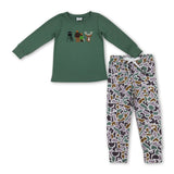 Long sleeves deer cotton top camo pants boys outfits