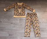 Long sleeves leaves deer camo top pants boys outfits