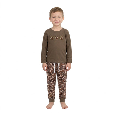 Long sleeves turkey brown camo pants boy Thanksgiving outfits
