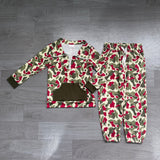 Long sleeves camo deer top pants kids Christmas outfits