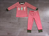 Duck Christmas tree deer embroidery boys pajamas