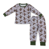 Long sleeves camo duck hunting kids boys pajamas