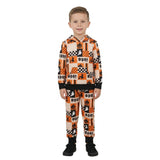 Long sleeves boo ghost pumpkin kids Halloween hoodie set