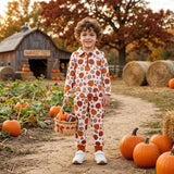 Pumpkin leaves pullover pants kids boys fall outfits
