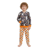 Ghost candy corn hoodie pants boys Halloween set