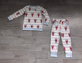 Light blue stripe crawfish top pants boys outfits