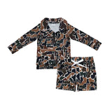 brown black CAMO pullover kids boys set
