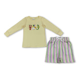 Crawfish pelican alligator top shorts boys Mardi Gras outfits