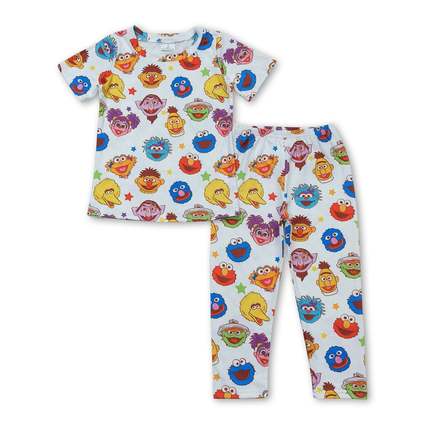 Short sleeves colorful cookie kids pajamas