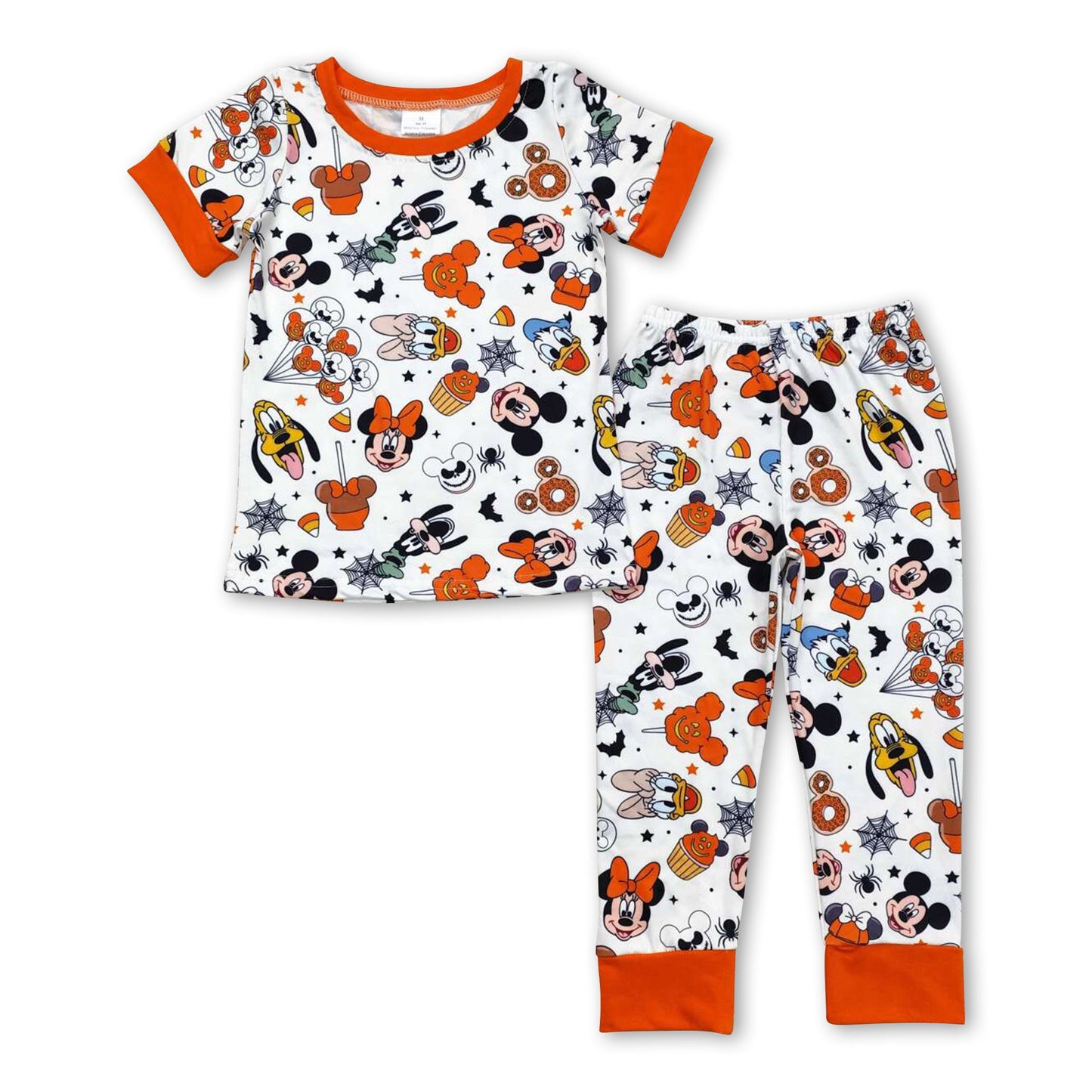 Candy corn mouse donut top pants boy Halloween pajamas