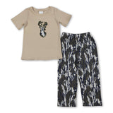 Short sleeves camo deer top pants boys clothes