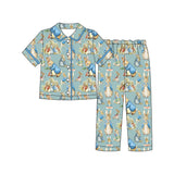 blue plaid easter rabbit kids boys set