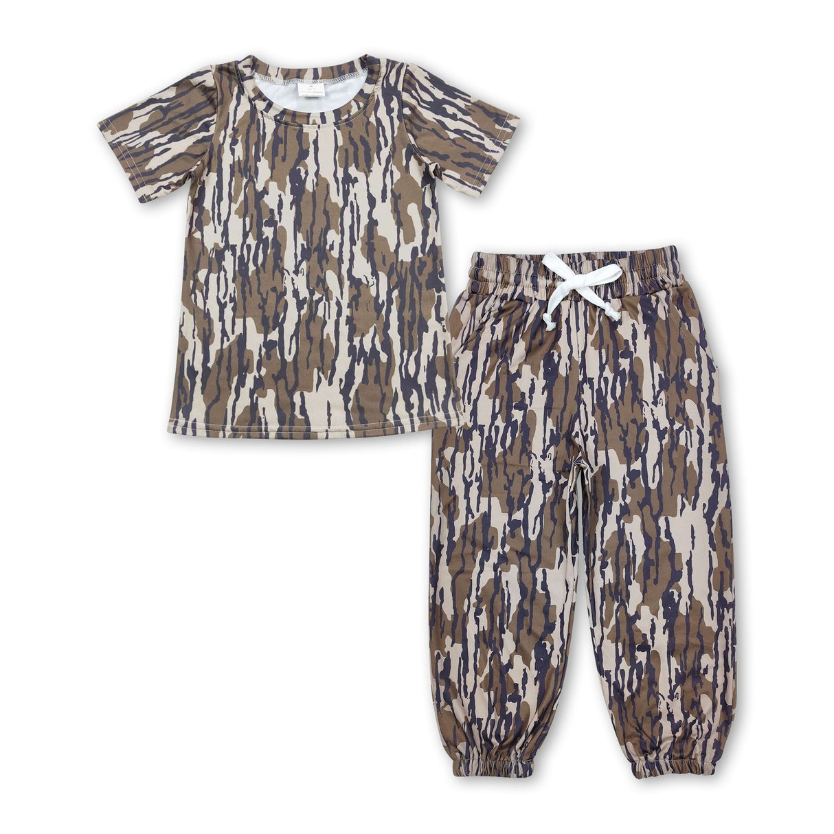 Camo short sleeves top pants toddler kids outfits