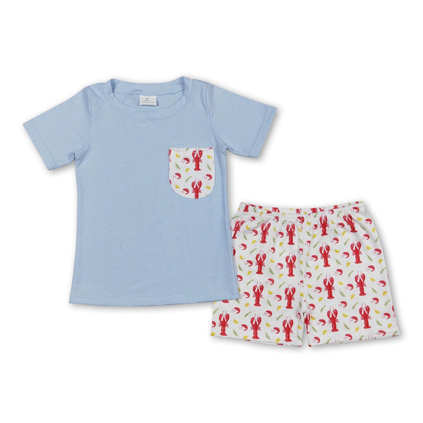 Pocket top crawfish corn shorts boys clothing