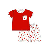 Aplle pocket shirt shorts boys back to school outfits