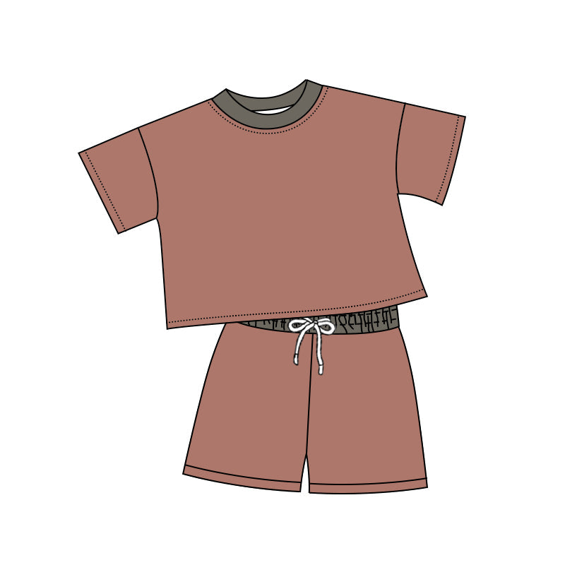 Short sleeves cotton top shorts baby kids outfits