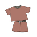 Short sleeves cotton top shorts baby kids outfits