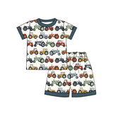Short sleeves tractors top shorts farm boy pajamas
